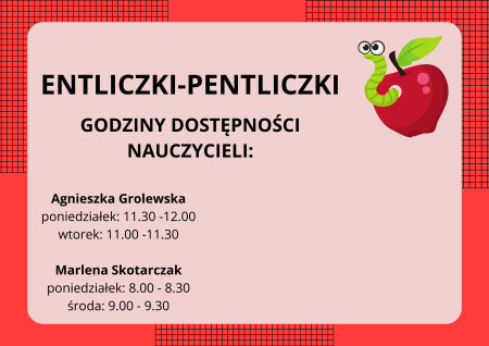 GODZINY DOSTĘPNOŚCI NAUCZYCIELI