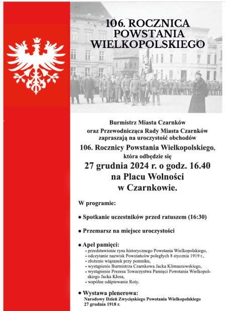 106 ROCZNICA POWSTANIA WIELKOPOLSKIEGO